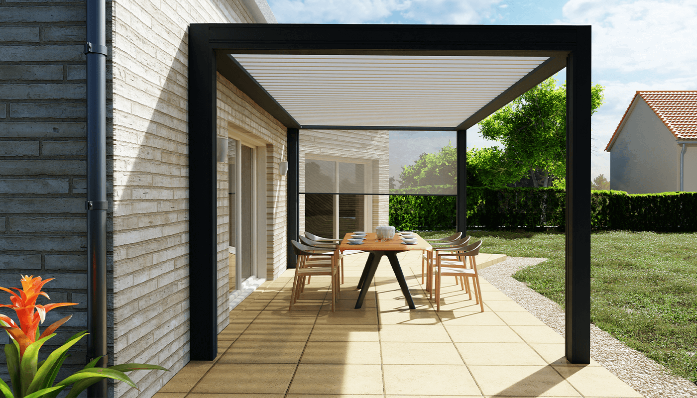 Conception 3D Pergola et Table à manger